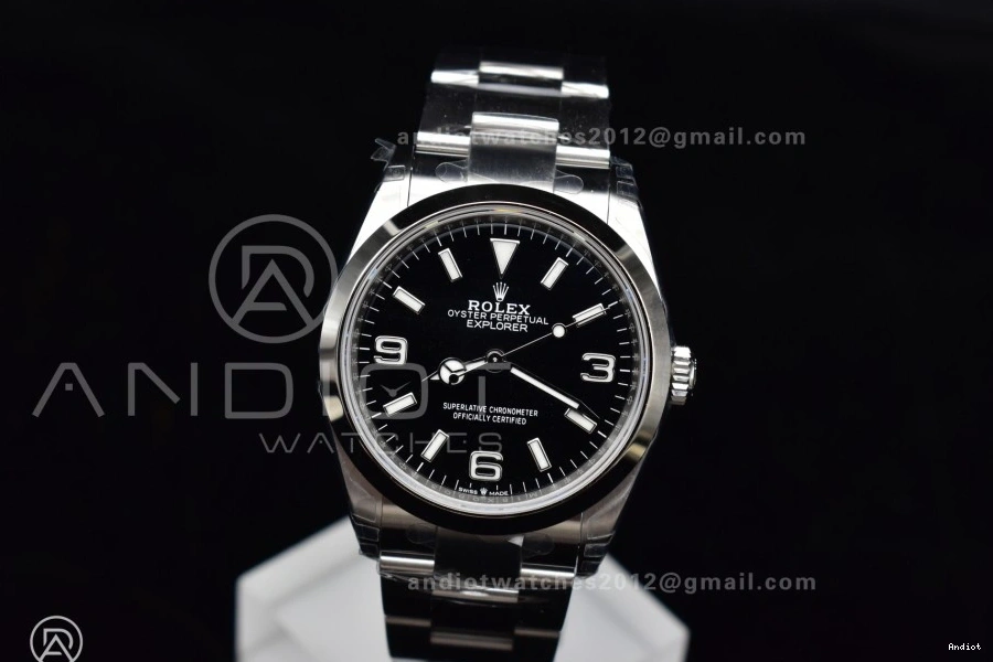 Explorer SS 124270 Dial DD3230 on 904L Steel 1:1 Best Black VSF Edition 36mm Bracelet 1120